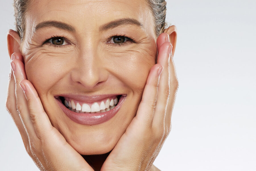 Close-up of a clear, acne-free face showcasing the effectiveness of acne treatment available at Sharkra Medispa in Hobart.